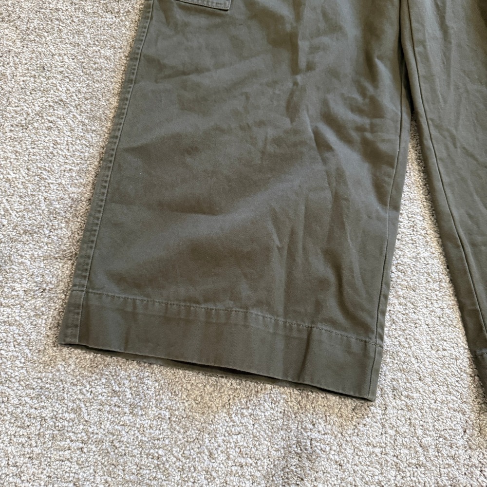 Madewell Harlow Wide Leg Cargo Pant Olive Green Sz 6 Utility Army Gorpcore Chic - Picture 5 of 14